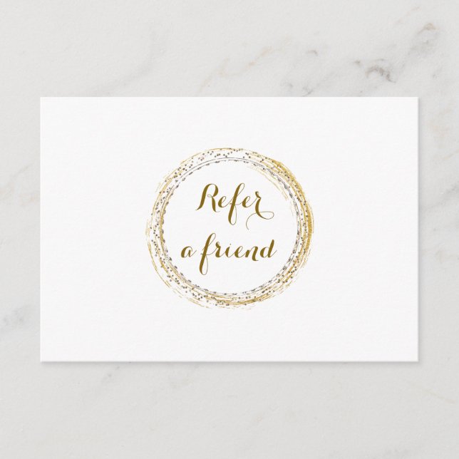 ゴールドフォイルグラマーサークルホワイト紹介カード (正面)