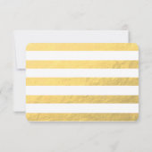 ゴールドフォイルグラマー |ウェーモダンディングRSVPカード 出欠カード (裏面)