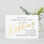 ゴールドフォイルグラマー |エレガントなウェディング招待状 招待状 (スタンド正面)