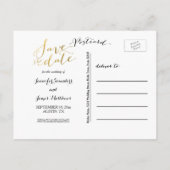 ゴールドフォイルグラマー |日付はがきを保存 案内ポストカード (裏面)