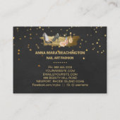 *~*ゴールドフォイルグリッターヒール爪、 ネイルポーランド香水 名刺 (裏面)