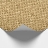 ゴールドフォイルグリッター水玉模様モノグラムのクリスマス ラッピングペーパー (角)