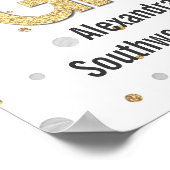 ゴールドフォイルグリッター紙吹雪卒業パーティカスタムー ポスター (角)