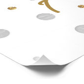 ゴールドフォイルグリッター紙吹雪卒業パーティカスタムー ポスター (コーナー)