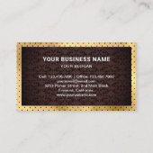 ゴールドフォイルグルメチョコレートケーキペストリーベーカリー 名刺 (裏面)