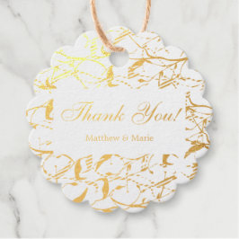 ゴールドフォイルサンキューメッセージカード フェイバータグ