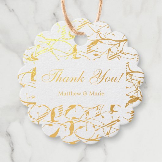 ゴールドフォイルサンキューメッセージカード フェイバータグ (正面)