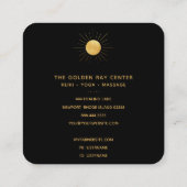 *～*ゴールドフォイルサン&ゴールデンレイズスピリチュアルセンター スクエア名刺 (裏面)