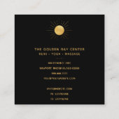 *～*ゴールドフォイルサン&ゴールデンレイズスピリチュアルセンター スクエア名刺 (裏面)