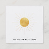 *～*ゴールドフォイルサン&ゴールデンレイズスピリチュアルセンター スクエア名刺 (正面)