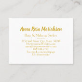 *~*ゴールドフォイルシックパープルマーブルグラムラ人気があるックス 名刺 (裏面)