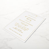 ゴールドフォイルシャイニー高級卒業パーティー招待状 箔招待状 (回転した状態)