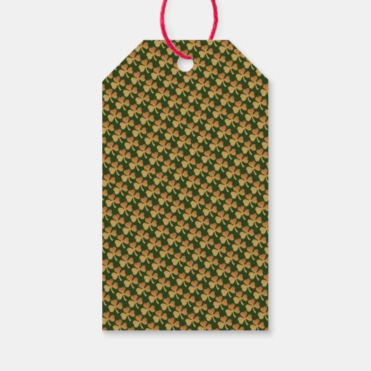 ゴールドフォイルシャームロックセントパトリックの日パーティー ギフトタグ (裏面)