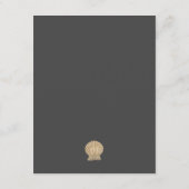 ゴールドフォイルシーシェル沿岸結婚のゲスト詳細 エンクロージャーカード (裏面)