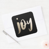 ゴールドフォイルジョイギフトラベルステッカー スクエアシール (封筒)