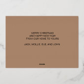 ゴールドフォイルスカンジナビアヴィレッジハウスクリスマス 箔シーズンカード (裏面)