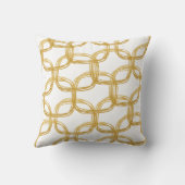 ゴールドフォイルスクライブルサークルシック装飾用クッション クッション (裏面)