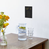 ゴールドフォイルスクリプトフレーミングゲスト名テーブル番号 箔ポスター (レイダウン (キッチン))