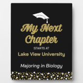 ゴールドフォイルスクリプト私の次の章グラッドサイン フォトプラーク (正面)