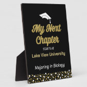 ゴールドフォイルスクリプト私の次の章グラッドサイン フォトプラーク (側面)