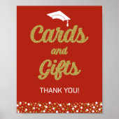 ゴールドフォイルスクリプト紙吹雪カード&ギフトグラードサイン ポスター (正面)