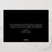 ゴールドフォイルスクリプト3-Photo結婚のサンキューカード 箔招待状 (裏面)