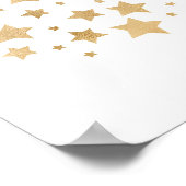 ゴールドフォイルスターグリッター子供部屋ウォールアート ポスター (角)