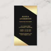 ゴールドフォイルスターズ紙吹雪ハイヒールスティレットトス 名刺 (裏面)