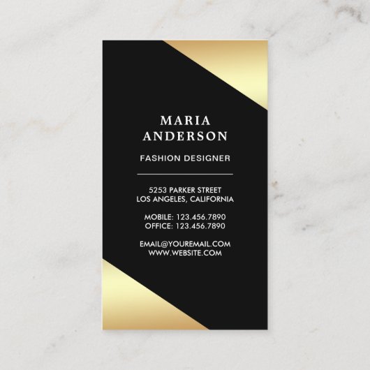 ゴールドフォイルスターズ紙吹雪レインボーハイヒール 名刺 (裏面)