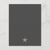 ゴールドフォイルスターフィッシュ沿岸結婚のゲスト詳細 エンクロージャーカード (裏面)