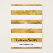 ゴールドフォイルストライプのイヤリングディスプレイカード (正面)