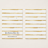 ゴールドフォイルストライプのイヤリングディスプレイカード (正面&裏面)