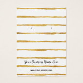 ゴールドフォイルストライプのイヤリングディスプレイカード (正面)