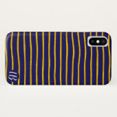 ゴールドフォイルストライプスパーソナライズされた電話ケース Case-Mate iPhoneケース (裏面(横))