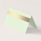 ゴールドフォイルストライプミニマリストロゴサンキューカード 名刺 (裏面)