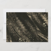 ゴールドフォイルストライプ誕生写真の発表 案内状 (裏面)