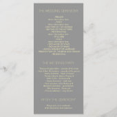 ゴールドフォイルストリングライト結婚式 プログラム (裏面)