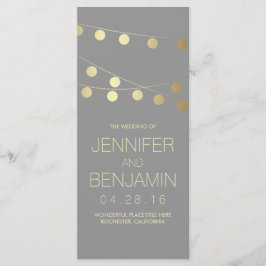 ゴールドフォイルストリングライト結婚式 プログラム