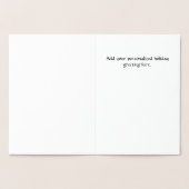 ゴールドフォイルスノーフレークツリークリスマスカード 箔カード (内部)