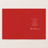 ゴールドフォイルズパインズクリスマスホリデーグリーティングカード 箔カード (内部)