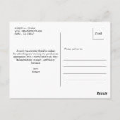 ゴールドフォイルタイポグラフィ写真卒業 ポストカード (裏面)