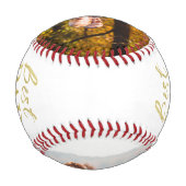 ゴールドフォイルタイポグラフィ父の日野球 野球ボール (裏面)