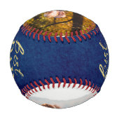 ゴールドフォイルタイポグラフィ父の日野球 野球ボール (裏面)