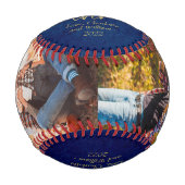 ゴールドフォイルタイポグラフィ父の日野球 野球ボール (正面)