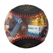 ゴールドフォイルタイポグラフィ父の日野球 野球ボール (正面)