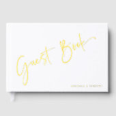 ゴールドフォイルタイポグラフィ&カップルフォト結婚ズ ゲストブック (正面)