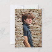 ゴールドフォイルタッセルシンプルフォーマルブルーエクセレーション サンキューカード (裏面)