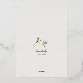 ゴールドフォイルデイジーワイルドフラワー結婚式招待状 箔シーズンカード (裏面)