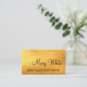 ゴールドフォイルトレンディークラシックリッチシックグラムラグジュアリー 名刺 (スタンド正面)