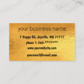 ゴールドフォイルトレンディークラシックリッチシックグラムラグジュアリー 名刺 (裏面)